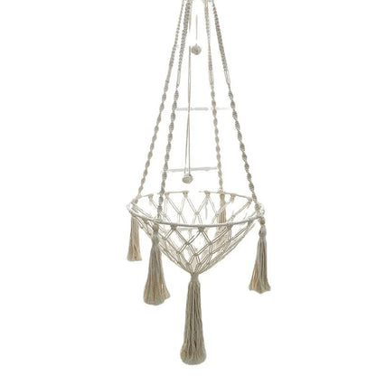 Winter Pet Hammock Cat Swing Hand Woven Cotton Rope Cats Hanging Basket Kitten Hanging String Den Indoor Pend Nest Pet Supplies